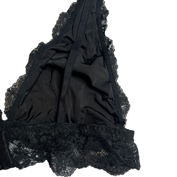 Victoria's Secret Unlined Wireless Lace Black Bralette Large‎ - Picture 7 of 10